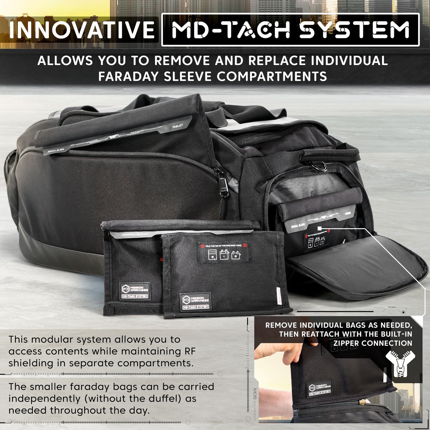 Mission Darkness Disconnect Faraday Duffel Bag