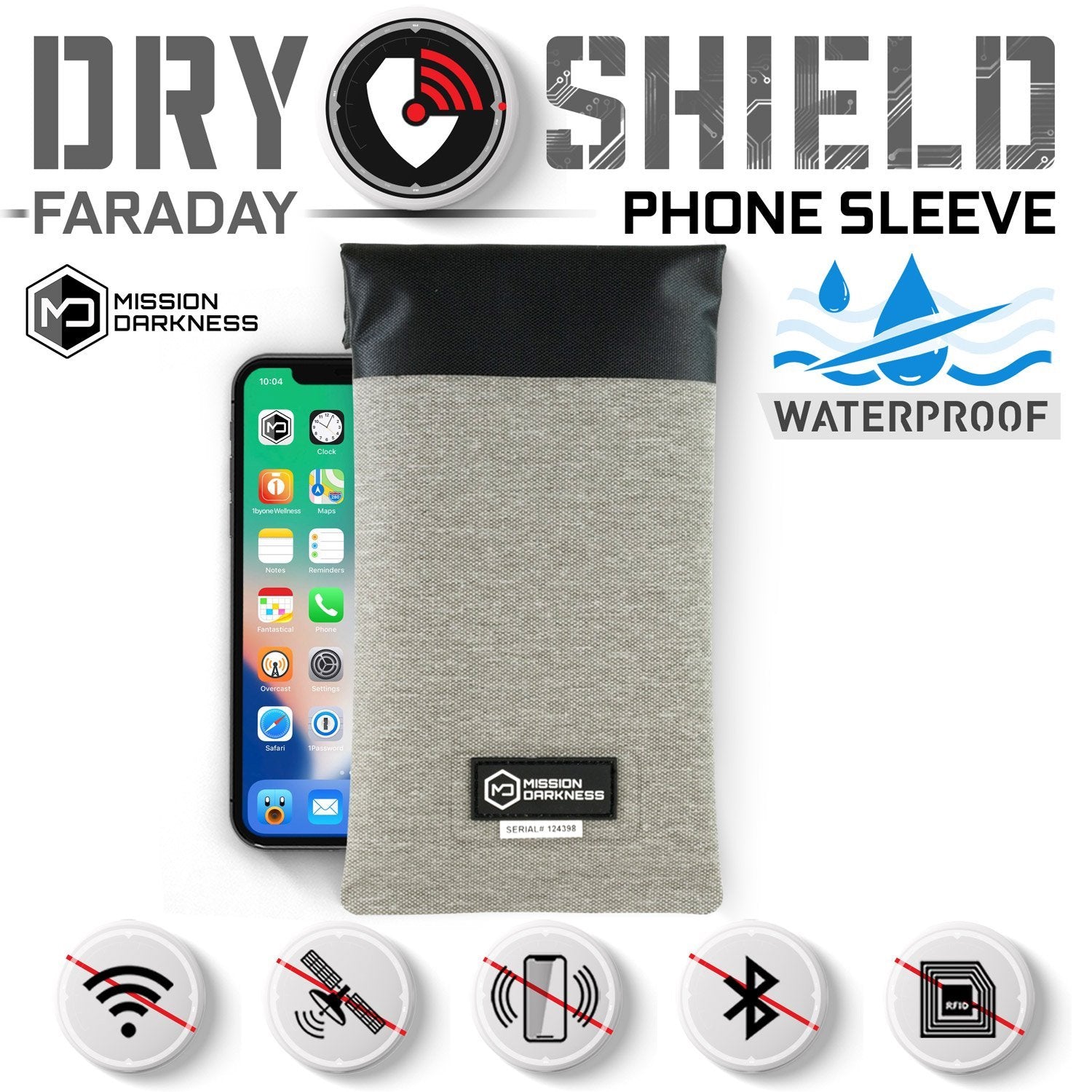 Mission Darkness™ Dry Shield Faraday Phone Sleeve