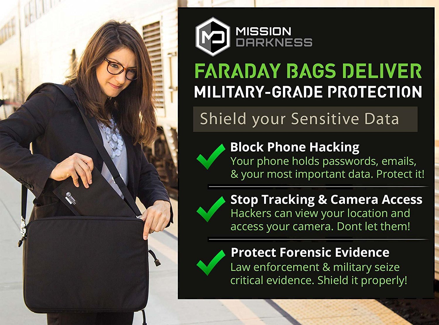 Mission Darkness Non-Window Faraday Bag for Phones