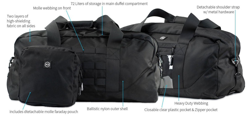 Mission Darkness X2 Faraday Duffel Bag (Gen 2) - Trust Panda